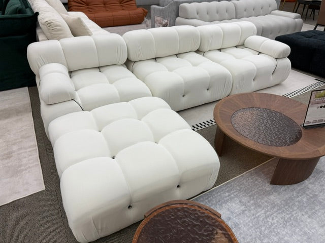 Bellini Velvet 4 Piece Modular Sectional Sofa Couch