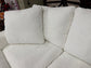 Sky Air Feather Cloud White Linen 120" Sectional Sofa Couch