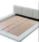 Lanide Modern White Low Profile Queen Bed Frame