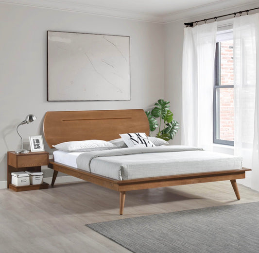 Luke Full Size Mid Century Modern Bed Frame