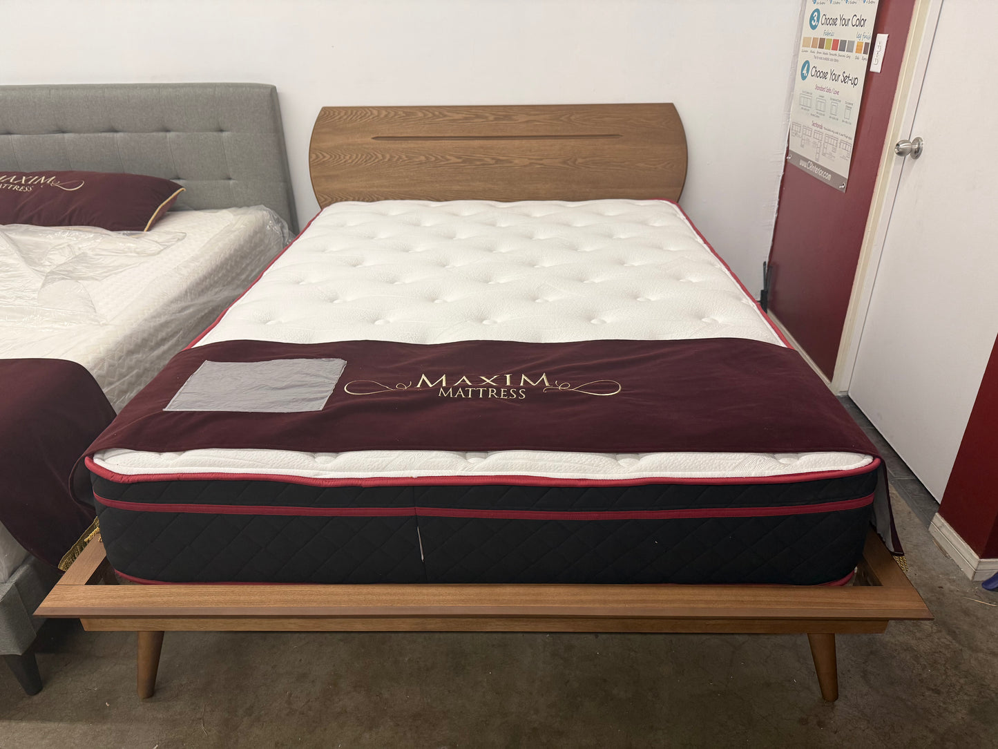Luke Full Size Mid Century Modern Bed Frame