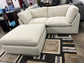 84" Dreamscape 3 Piece Feather Cloud Sectional Sofa with Ottoman Chaise
