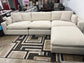 Dreamscape 4 PC 144" Feather Cloud Sectional Sofa with Reversible Ottoman