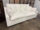 Haven Plush White Chenille 82” Feather Cloud Sofa Couch