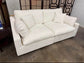 Haven Plush White Chenille 82” Feather Cloud Sofa Couch