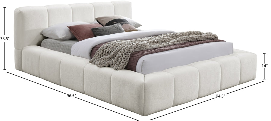 Marco de cama Jackson King Size en color crema claro