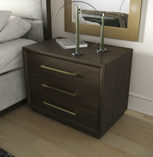 Chalet Contemporary Brown Oak Nightstand