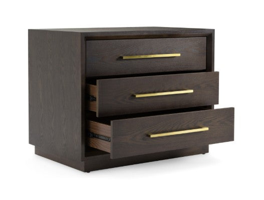 Chalet Contemporary Brown Oak Nightstand