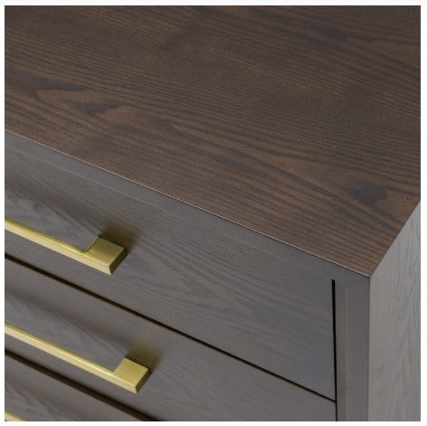 Chalet Contemporary Brown Oak Nightstand