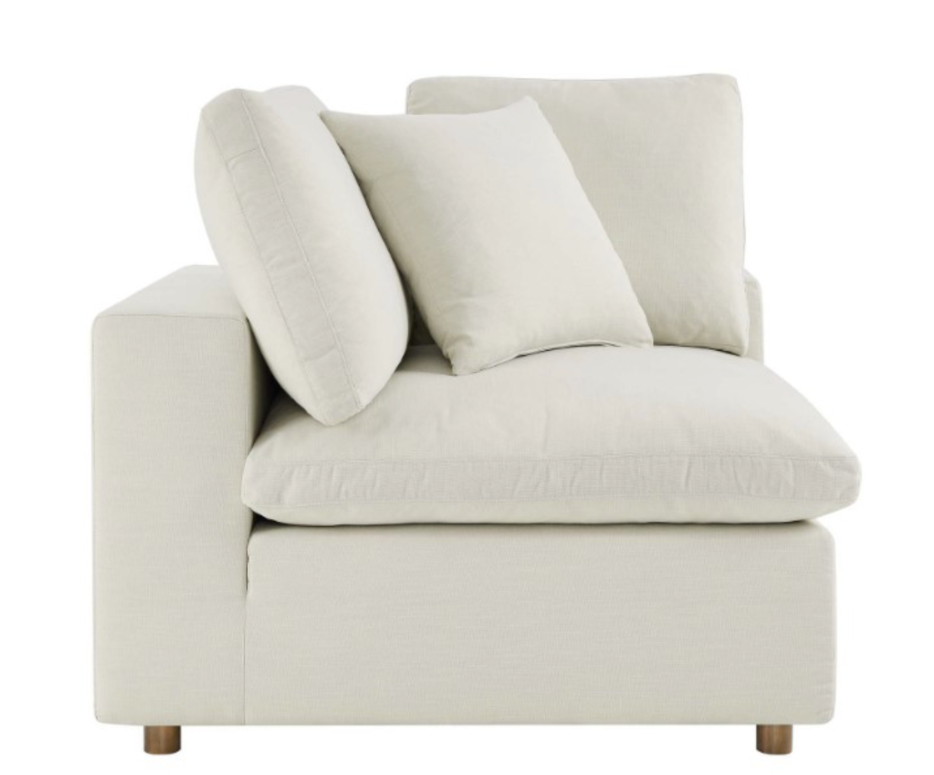 The Mist 4 PC Luxe Linen Feather Cloud Sectional