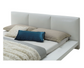 Lanide Modern White Low Profile Queen Bed Frame