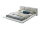 Lanide Modern White Low Profile Queen Bed Frame