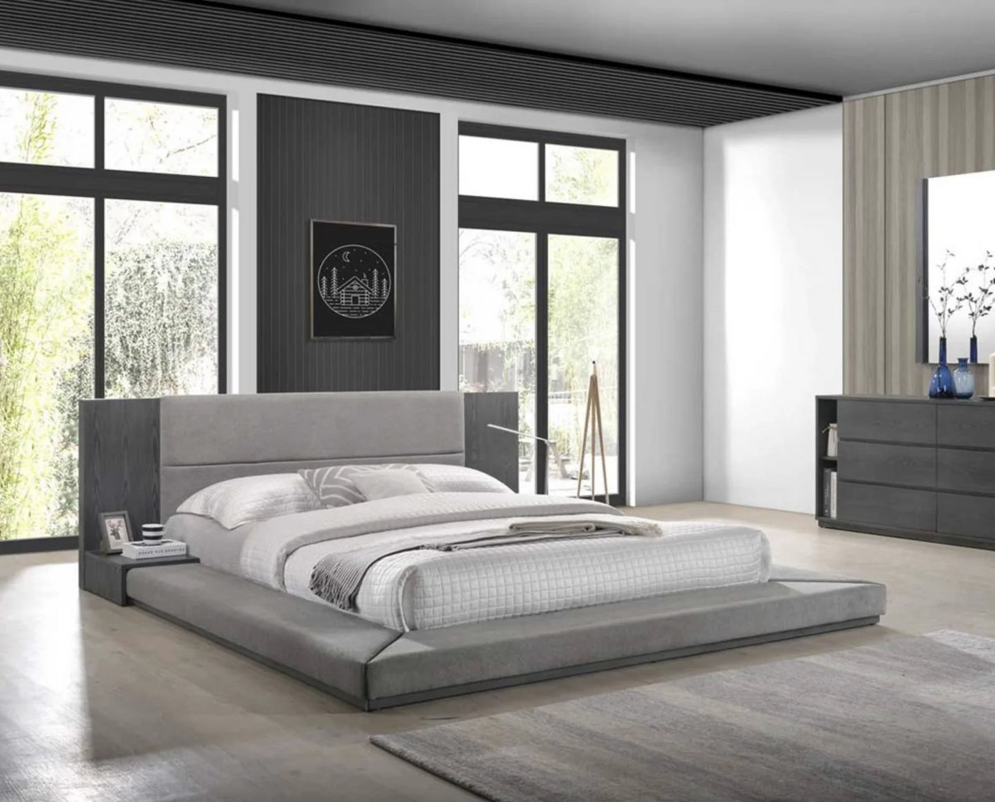 Dentari Cal King Low Profile Platform Bed Frame