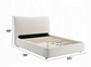 Marcus Beige Chenille Queen Platform Bed Frame
