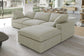 Sky Air Tan Linen Feather Cloud Sectional Sofa Couch