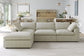 Sky Air Tan Linen Feather Cloud Sectional Sofa Couch