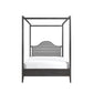 Rudd Queen Grey Wood Platform Canopy Bed