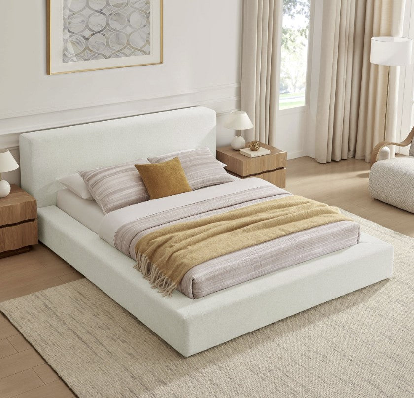 Luxury Cloud Soft Chenille Fabric Platform Bed Frame