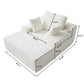 Ivory Boneless Corduroy Oversized Chaise Lounge Chair
