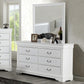 White Philip Dean Dresser with Mirror