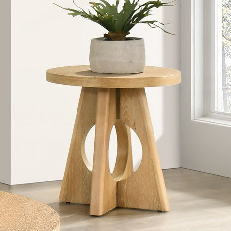 Sante Fe Oak Round End Table