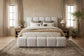 Griffin Off White Upholstered Fabric Bedframe