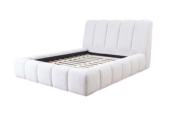 Griffin Off White Upholstered Fabric Bedframe
