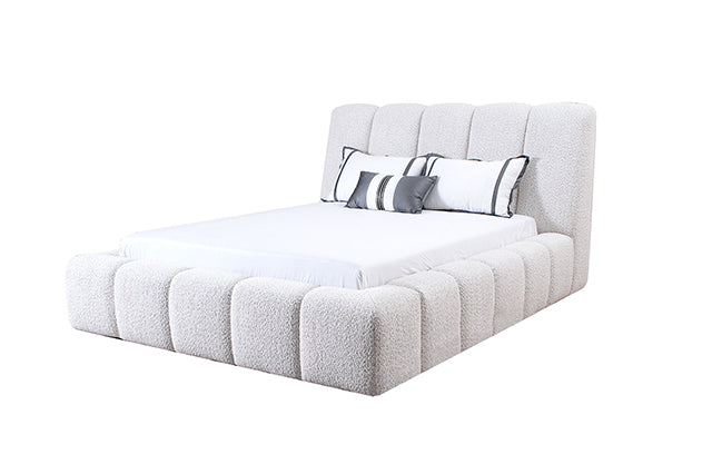 Griffin Off White Upholstered Fabric Bedframe
