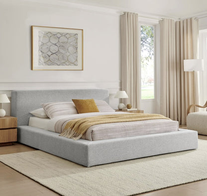 Luxury Cloud Soft Chenille Fabric Platform Bed Frame