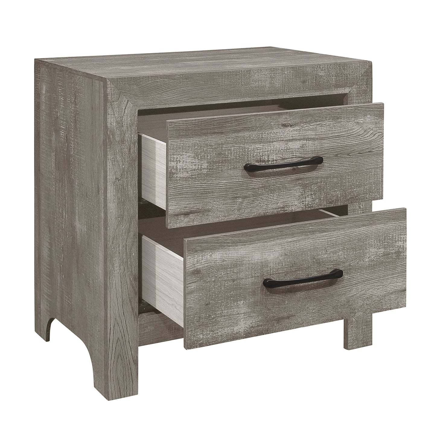 Doncic Queen Rustic Wood 4 PC Bedroom Set