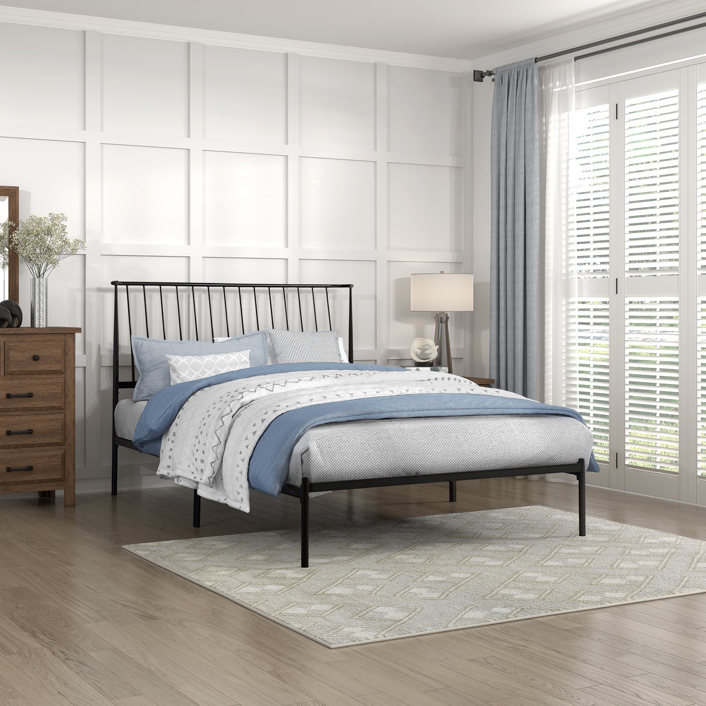 Newton Queen Metal Platform Bed Frame