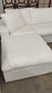 Sky Air Feather Cloud White Linen 120" Sectional Sofa Couch