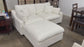 Haven White Chenille 84" Feather Cloud 3 PC Sectional Sofa