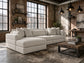 Snow Cloud 140” Feather Down Sectional Sofa Couch — Left Side Facing