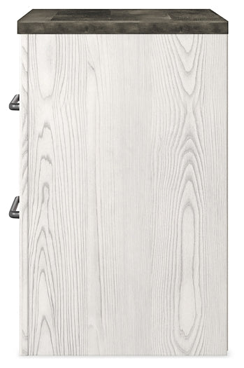 Mesita de noche de dos cajones Gerridan