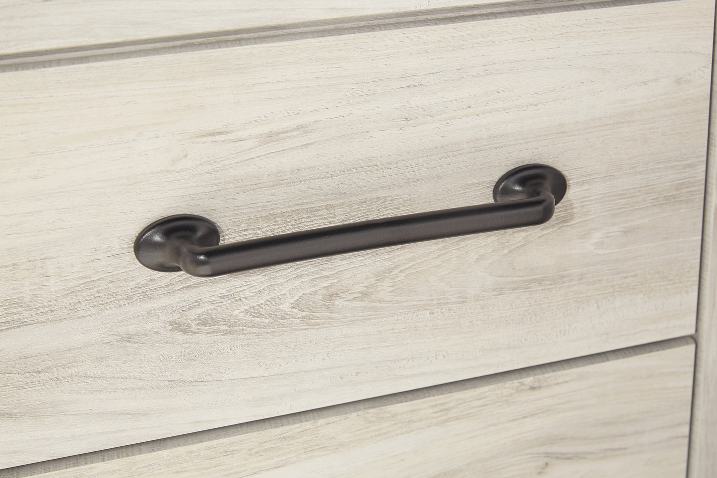 Cama doble Cambeck con paneles, cómoda con espejo y mesita de noche