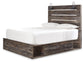 Cama Drystan Queen con 4 cajones y tocador con espejo