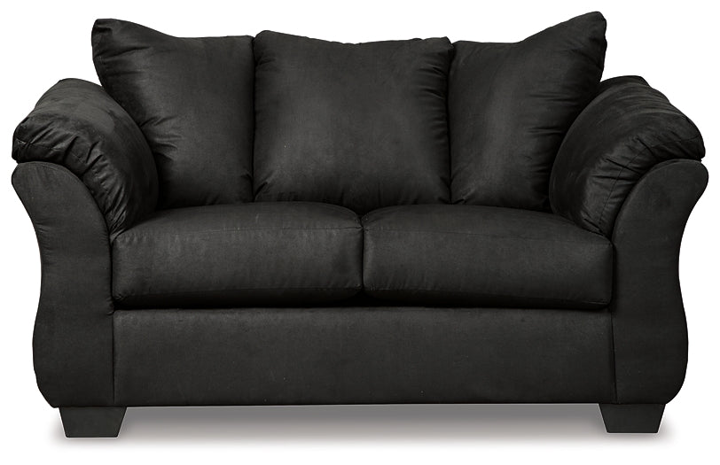 Sofá, loveseat, silla y otomana