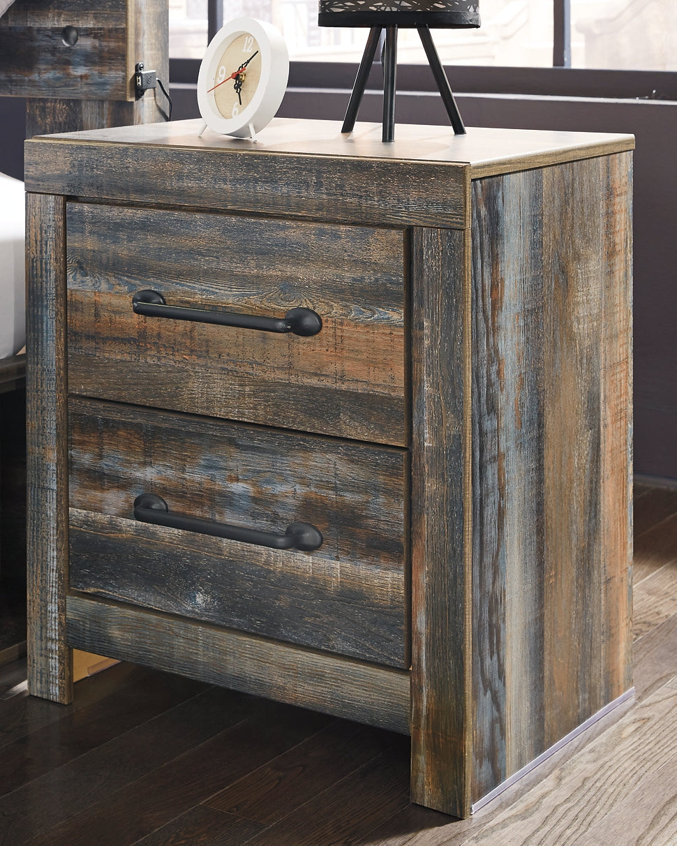 Cama con estantería completa Drystan con 4 cajones de almacenamiento, cómoda con espejo, cómoda y mesita de noche