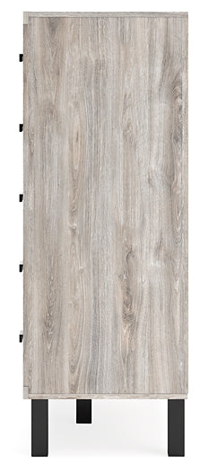 Cómoda ancha de cinco cajones Vessalli