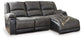 Seccional reclinable Nantahala de 3 piezas con chaise longue