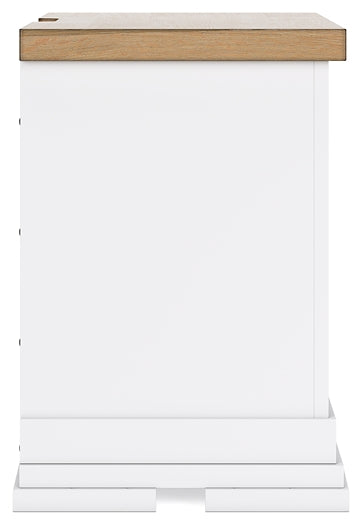 Mesita de noche de tres cajones Ashbryn