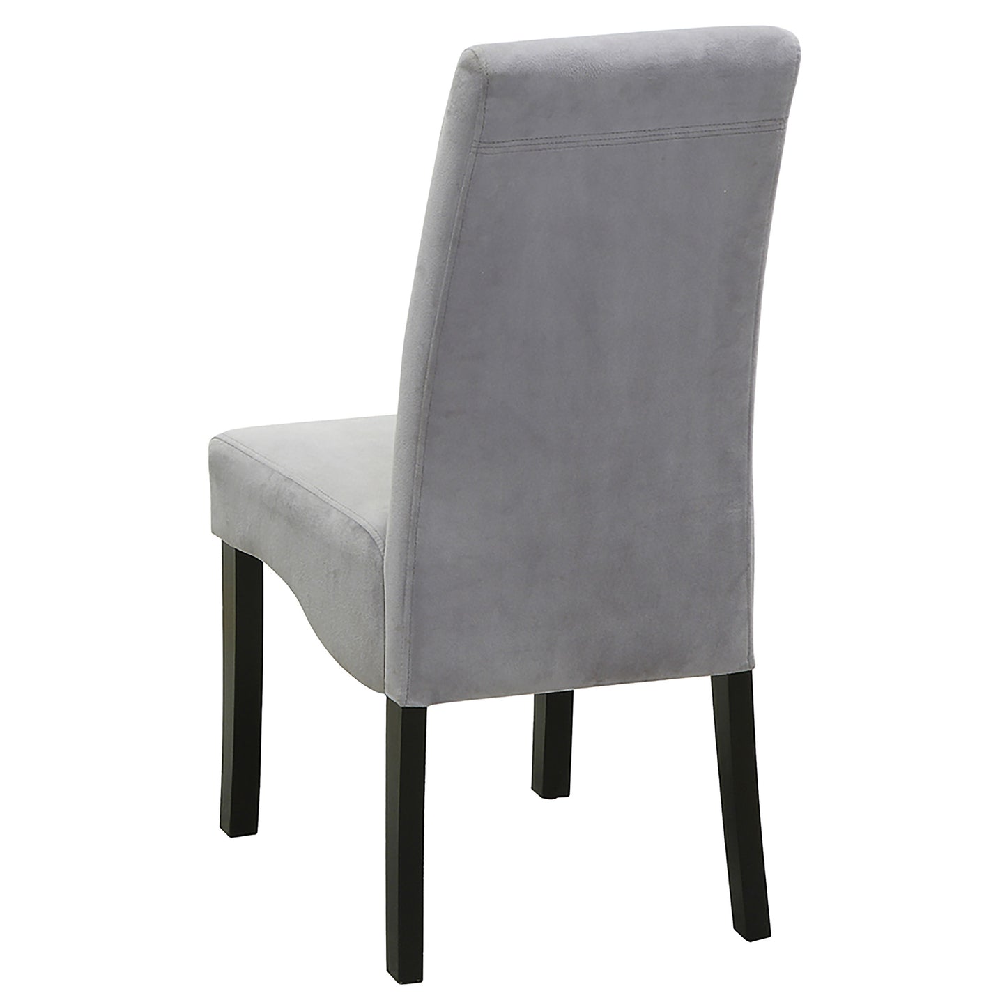 Silla de comedor Stanton tapizada en terciopelo gris (juego de 2)