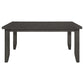 Juego de mesa de comedor rectangular Dalila de 6 piezas, gris oscuro