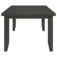 Juego de mesa de comedor rectangular Dalila de 6 piezas, gris oscuro