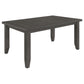 Juego de mesa de comedor rectangular Dalila de 6 piezas, gris oscuro