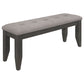Juego de mesa de comedor rectangular Dalila de 6 piezas, gris oscuro