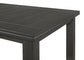 Juego de mesa de comedor rectangular Dalila de 6 piezas, gris oscuro