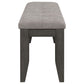 Juego de mesa de comedor rectangular Dalila de 6 piezas, gris oscuro