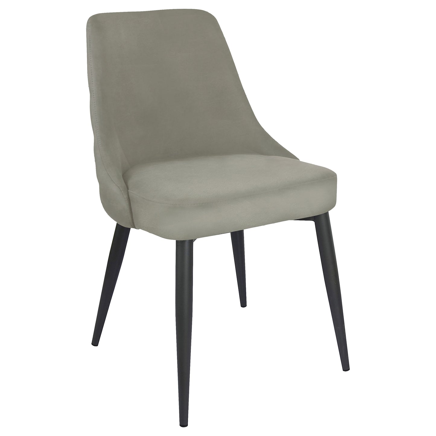 Silla de comedor tapizada Cosmo gris claro (juego de 2)